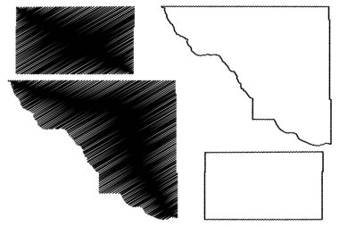 Woods ve Teksas Eyaleti, Oklahoma Eyaleti (ABD, ABD, ABD, ABD) harita çizimi, çizim haritası