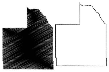 Woodward County, Oklahoma Eyaleti (ABD eyaleti, Amerika Birleşik Devletleri, ABD, ABD) harita vektör çizimi, Woodward haritası