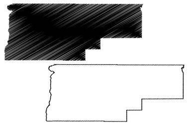 Jefferson County, Oregon Eyaleti (ABD eyaleti, ABD, ABD) harita vektör çizimi, Jefferson haritası çizimi