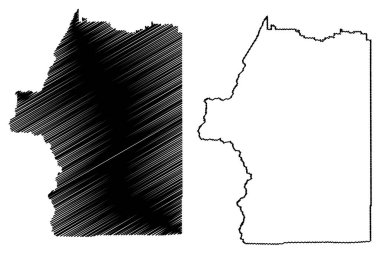 Josephine County, Oregon Eyaleti (ABD eyaleti, ABD, ABD) harita vektör çizimi, karalama çizimi Josephine haritası