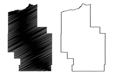 Morrow County, Oregon Eyaleti (ABD eyaleti, ABD, ABD, ABD) harita vektör çizimi, karalama çizimi Morrow haritası