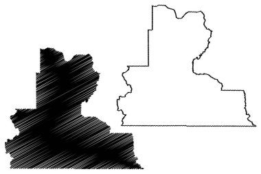 Wasco County, Oregon Eyaleti (ABD eyaleti, ABD, ABD) harita vektör çizimi, Wasco haritası