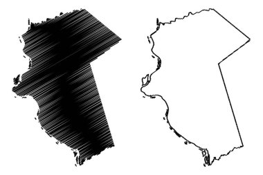 Dauphin County, Pensilvanya Eyaleti (ABD, Amerika Birleşik Devletleri, ABD, ABD) harita vektör çizimi, çizim Veliaht haritası