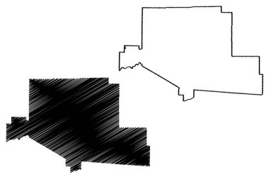 Elk County, Pennsylvania Eyaleti (ABD eyaleti, ABD, ABD, ABD) harita vektör çizimi, karalama çizimi Elk haritası