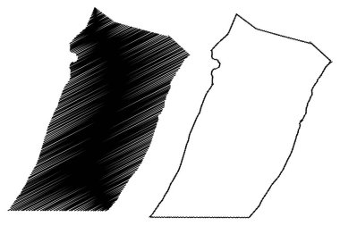 Fulton County, Pennsylvania Eyaleti (ABD eyaleti, ABD, ABD, ABD) harita vektör çizimi, çizim Fulton haritası