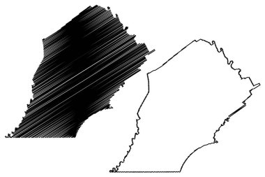Chester County, Pennsylvania Eyaleti (ABD eyaleti, ABD, ABD, ABD) harita vektör çizimi, karalama çizimi Chesco haritası