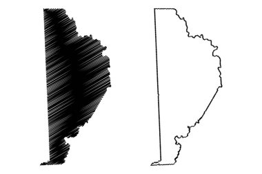 Wayne County, Pennsylvania Eyaleti (ABD eyaleti, ABD, ABD, ABD) harita vektör çizimi, karalama çizimi Wayne haritası