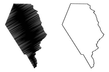 Faasaleleaga Bölgesi, Savaii Adası (Bağımsız Samoa Eyaleti, Batı Samoa) harita çizimi, karalama çizimi Faasaleleaga haritası.