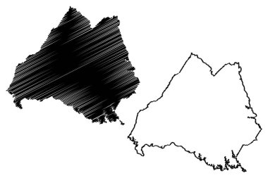 Newberry County, Güney Carolina Eyaleti (ABD eyaleti, ABD, ABD, ABD) harita vektör çizimi, çizim Newberry haritası