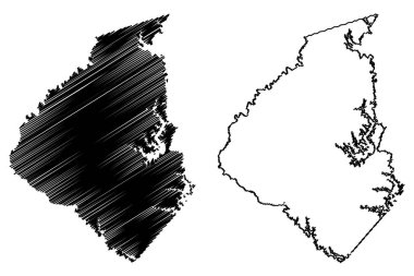 Oconee County, Güney Carolina (ABD eyaleti, Amerika Birleşik Devletleri, ABD, ABD) harita vektör çizimi, çizim Oconee haritası