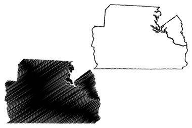 York Eyaleti, Güney Carolina (ABD eyaleti, Amerika Birleşik Devletleri, ABD, ABD) harita vektör çizimi, çizim York haritası