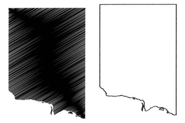 Clay County, Güney Dakota Eyaleti (ABD eyaleti, ABD, ABD, ABD) harita vektör çizimi, Clay haritası