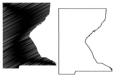 Roberts County, Güney Dakota Eyaleti (ABD eyaleti, ABD, ABD, ABD) harita vektör çizimi, çizim Roberts haritası