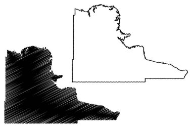 Stanley County, Güney Dakota Eyaleti (ABD eyaleti, Amerika Birleşik Devletleri, ABD, ABD) harita vektör çizimi, çizim Stanley haritası