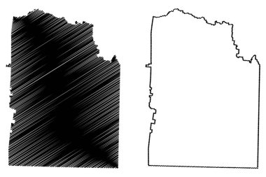 Giles County, Tennessee Eyaleti (ABD eyaleti, ABD, ABD, ABD) harita vektör çizimi, karalama çizimi Giles haritası