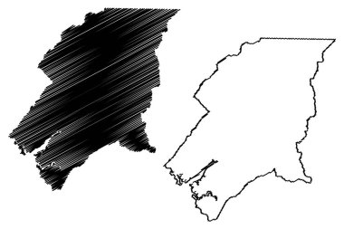 Johnson County, Tennessee Eyaleti (ABD eyaleti, ABD, ABD, ABD) harita vektör çizimi, karalama çizimi Johnson haritası