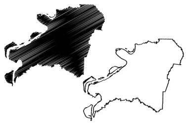 Lauderdale County, Tennessee Eyaleti (ABD eyaleti, ABD, ABD, ABD) harita vektör çizimi, karalama çizimi Lauderdale haritası