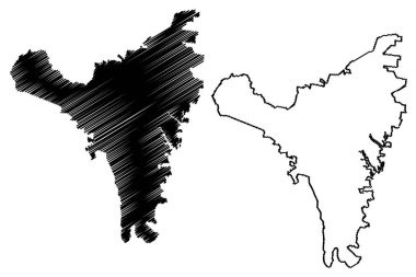 Moore County, Tennessee Eyaleti (ABD eyaleti, ABD, ABD, ABD) harita vektör çizimi, Moore haritası