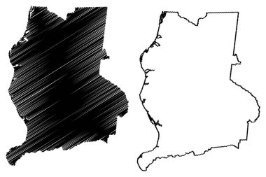 Perry County, Tennessee Eyaleti (ABD, Amerika Birleşik Devletleri, ABD, ABD) harita vektör çizimi, Perry harita çizimi