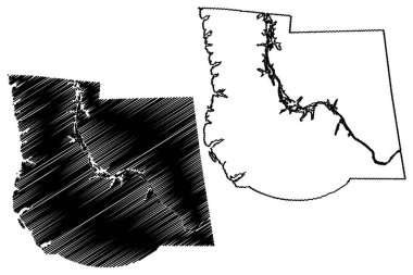 Stewart County, Tennessee Eyaleti (ABD eyaleti, ABD, ABD, ABD) harita vektör çizimi, çizim Stewart haritası