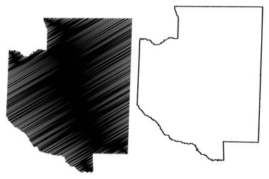 Weakley County, Tennessee Eyaleti (ABD eyaleti, Amerika Birleşik Devletleri, ABD, ABD) harita vektör çizimi, çizim zayıf haritası