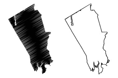 Stamford City, Connecticut (ABD şehirleri, Amerika Birleşik Devletleri, ABD) harita vektör ilüstrasyonu, çizim şehir Stamford harita
