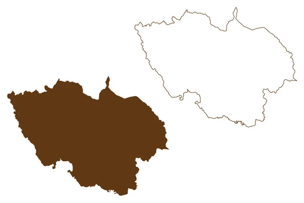 Distrito Regen República Federal Alemanha Distrito Rural Baixa Baviera Estado — Vetor de Stock