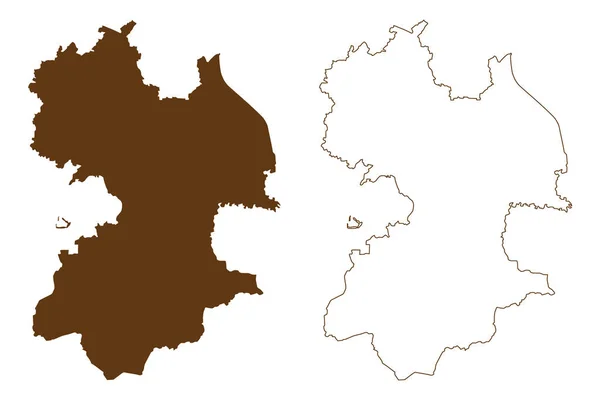 Traunstein District République Fédérale Allemagne District Rural Haute Bavière État — Image vectorielle