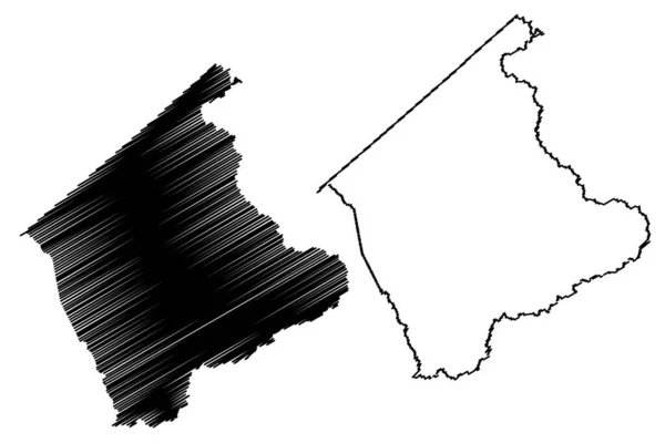 Comté Buchanan Commonwealth Virginie Comté Des États Unis Amérique États — Image vectorielle