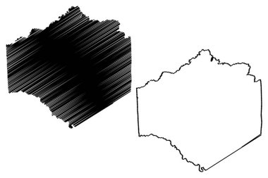 Dinwiddie County, Virginia Eyaleti (ABD eyaleti, ABD, ABD, ABD) harita vektör çizimi, çizim çizimi Dinwiddie haritası