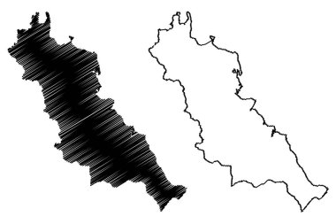 Essex County, Virginia Eyaleti (ABD eyaleti, ABD, ABD, ABD) harita vektör çizimi, çizim Essex haritası