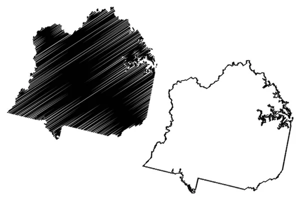 Franklin County Virginia Eyaleti Abd Eyaleti Abd Abd Abd Harita — Stok Vektör