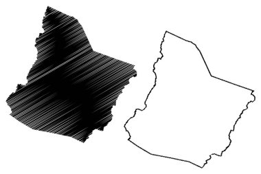 Highland County, Virginia Eyaleti (ABD eyaleti, ABD, ABD, ABD) harita vektör çizimi, çizim çizimi Highland haritası
