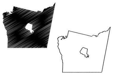 Henry County, Virginia Eyaleti (ABD eyaleti, ABD, ABD, ABD) harita vektör çizimi, Henry harita çizimi