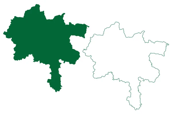 Chatra District Jharkhand State Republika Indii North Chotanagpur Division Mapa — Wektor stockowy