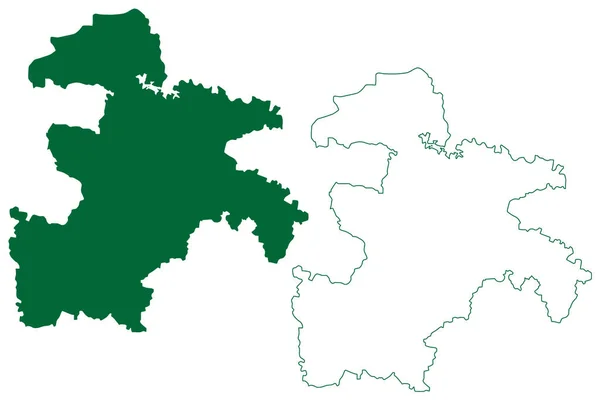 Hazaribagh Powiat Jharkhand State Republika Indii North Chotanagpur Podział Mapa — Wektor stockowy