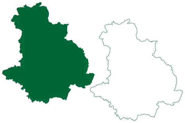 ジリー地区 インド共和国ジャールカンド州 北チョタナグプル県 地図ベクトル図 スケッチブルなスケッチジリー地図 — ストックベクタ