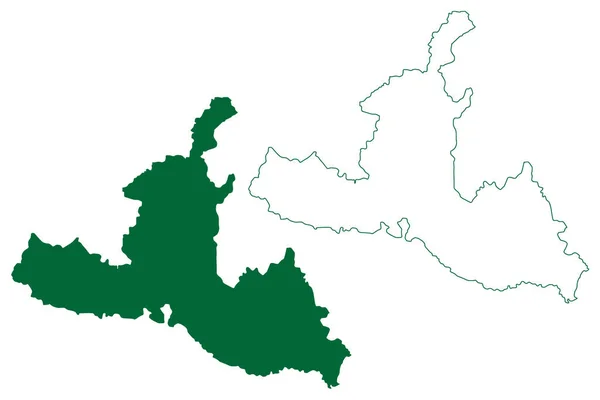 Ramgarh District Jharkhand State Republic India North Chotanagpur Division Mapa — Archivo Imágenes Vectoriales