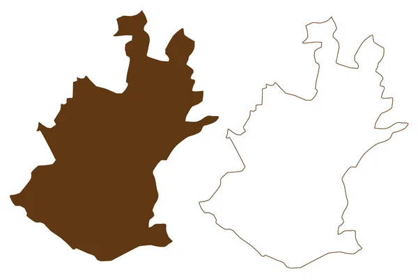 Schweinfurt Stad Bondsrepubliek Duitsland Stadsdeel Neder Franken Vrijstaat Beieren Kaart — Stockvector