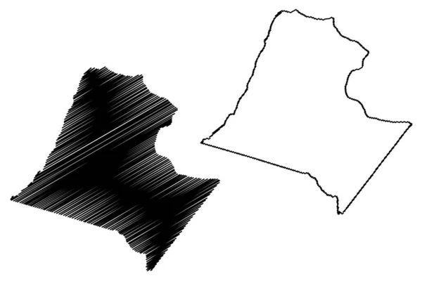 Loudoun County Virginia Eyaleti Abd Eyaleti Abd Abd Abd Harita — Stok Vektör