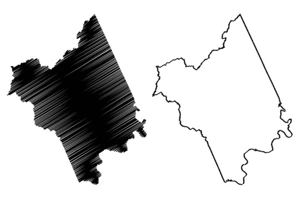 Comté Nelson Commonwealth Virginie Comté Des États Unis États Unis — Image vectorielle