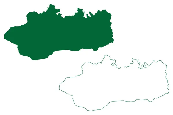 Distrito Simdega Estado Jharkhand República Índia Divisão South Chotanagpur Mapa —  Vetores de Stock