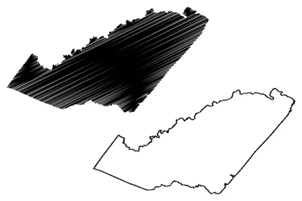 Orange County Commonwealth Virginia County United States America Usa Map — стоковий вектор