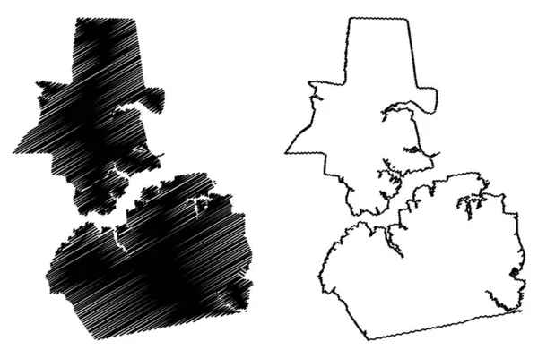 Portsmouth City Comté Commonwealth Virginie Ville Indépendante Comté Des États — Image vectorielle