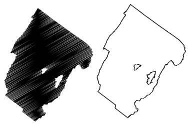 Rockbridge County, Virginia Eyaleti (ABD eyaleti, ABD, ABD, ABD) harita vektör çizimi, çizim çizimi Rockbridge haritası