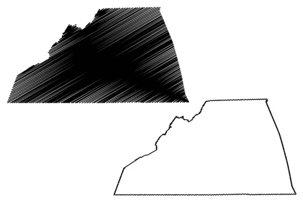 Scott County Commonwealth Virginia County United States America Usa Χάρτης — Διανυσματικό Αρχείο