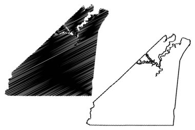 Suffolk şehri, Virginia Eyaleti (Bağımsız şehir, ABD, Amerika Birleşik Devletleri, ABD) harita vektör çizimi, Suffolk haritası