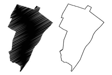Winchester şehir merkezi, Virginia Eyaleti (Bağımsız şehir, ABD, ABD) harita vektör çizimi, Winchester haritası