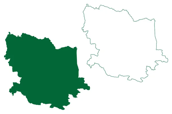 Dumka District Jharkhand State Republika Indii Santhal Pargana Division Mapa — Wektor stockowy