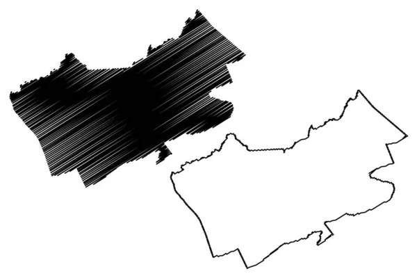 Tazewell County Commonwealth Virginia County United States America Usa Mapa — Archivo Imágenes Vectoriales